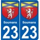 23 Léry blason autocollant plaque stickers ville