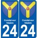 24 Léry blason autocollant plaque stickers ville