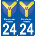 24 Léry blason autocollant plaque stickers ville