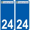 24 Léry logo autocollant plaque stickers ville