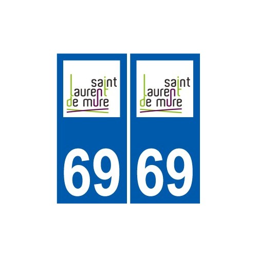 69 Saint-Laurent-de-Mure coat of arms sticker plate stickers city