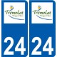 24 Léry logo autocollant plaque stickers ville