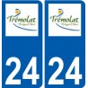 24 Léry logo autocollant plaque stickers ville