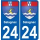 24 Léry blason autocollant plaque stickers ville