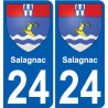 27 de Léry escudo de armas de la etiqueta engomada de la placa de pegatinas de la ciudad