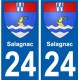 24 Léry blason autocollant plaque stickers ville