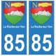 85 La Roche-sur-Yon ville autocollant plaque blason 