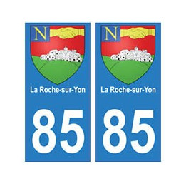 85 La Roche-sur-Yon ville autocollant plaque blason 