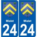 24 Léry blason autocollant plaque stickers ville