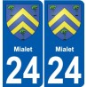 24 Léry blason autocollant plaque stickers ville