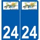24 Léry logo autocollant plaque stickers ville