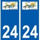 24 Léry logo autocollant plaque stickers ville
