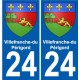 24 Léry blason autocollant plaque stickers ville