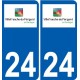 24 Léry logo autocollant plaque stickers ville