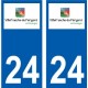 24 Léry logo autocollant plaque stickers ville