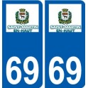 69 Saint-Martin-en-Haut logo autocollant plaque stickers ville