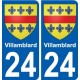 24 Léry blason autocollant plaque stickers ville