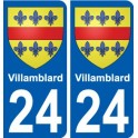 27 de Léry escudo de armas de la etiqueta engomada de la placa de pegatinas de la ciudad