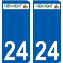 24 Léry logo autocollant plaque stickers ville