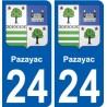 24 Léry blason autocollant plaque stickers ville