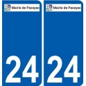 27 de Léry logotipo de la etiqueta engomada de la placa de pegatinas de la ciudad