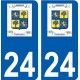 24 Léry logo autocollant plaque stickers ville