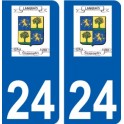 24 Léry logo autocollant plaque stickers ville