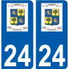 27 de Léry logotipo de la etiqueta engomada de la placa de pegatinas de la ciudad