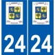 24 Léry logo autocollant plaque stickers ville