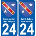 24 Léry blason autocollant plaque stickers ville