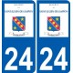24 Léry logo autocollant plaque stickers ville