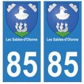85 Les Sables-d'Olonne ville autocollant plaque blason
