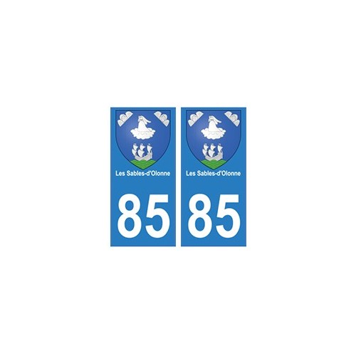 85 Les Sables d'Olonne ville autocollant plaque blason 