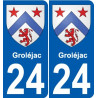 27 Léry stemma adesivo piastra adesivi città