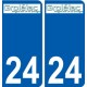 24 Léry logo autocollant plaque stickers ville