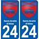 24 Léry blason autocollant plaque stickers ville