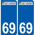 69 Saint-Romain-de-Popey logo autocollant plaque stickers ville