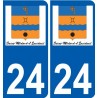 24 Léry logo autocollant plaque stickers ville