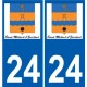 24 Léry logo autocollant plaque stickers ville