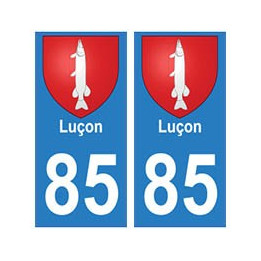 85 Luçon ville autocollant plaque blason 
