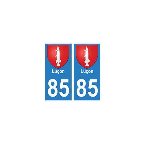 85 Luçon ville autocollant plaque blason 