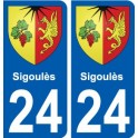 27 Léry coat of arms sticker plate stickers city