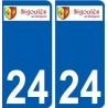 24 Léry logo autocollant plaque stickers ville