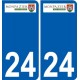 24 Léry logo autocollant plaque stickers ville