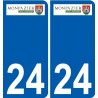 24 Léry logo autocollant plaque stickers ville