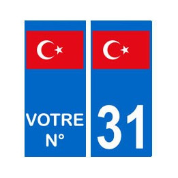 Turquie numéro choix autocollant plaque
