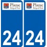24 Léry logo autocollant plaque stickers ville