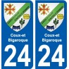 27 de Léry escudo de armas de la etiqueta engomada de la placa de pegatinas de la ciudad