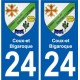 27 de Léry escudo de armas de la etiqueta engomada de la placa de pegatinas de la ciudad
