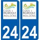 24 Léry logo autocollant plaque stickers ville